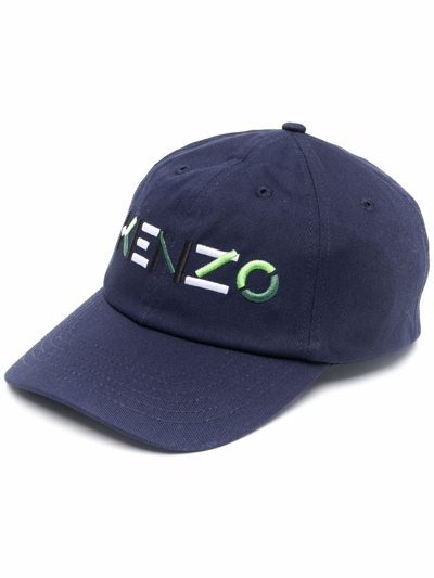 Kenzo Embroidered-logo Baseball Cap In Blue