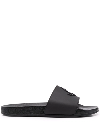 Jimmy Choo Port Slide Sandals In Black