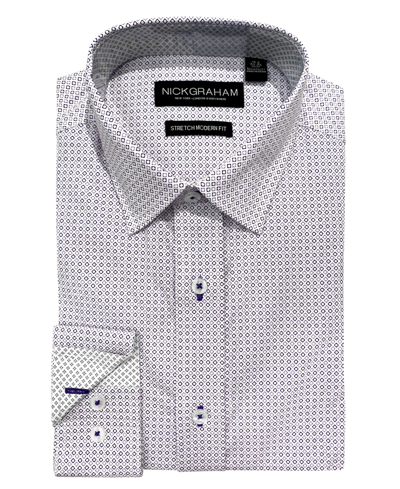 Nick Graham Men's Modern Fit Dress Shirt In Purple