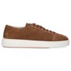 Santoni Low-top Sneakers 21571 Suede In Brown