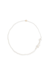 Sophie Bille Brahe Peggy Fontaine Short Strand Necklace With Pearl Clusters In White