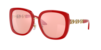 Versace Women's Sunglasses, Ve4407d 56 In Pink Mirror Red