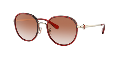 Coach Woman Sunglasses Hc7129 Cny Edition In Pink Gradient Pink