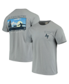 IMAGE ONE MEN'S GRAY AIR FORCE FALCONS TEAM COMFORT COLORS CAMPUS SCENERY T-SHIRT
