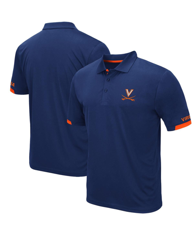Colosseum Men's  Navy Virginia Cavaliers Logo Santry Polo Shirt