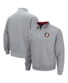 Colosseum Men's  Heathered Gray Florida State Seminoles Tortugas Team Logo Quarter-zip Jacket In Heathered Gray