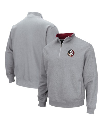 Colosseum Men's  Heathered Gray Florida State Seminoles Tortugas Team Logo Quarter-zip Jacket