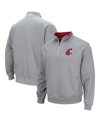 Colosseum Men's  Heathered Gray Washington State Cougars Tortugas Team Logo Quarter-zip Jacket In Heathered Gray
