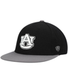 Top Of The World Men's  Black, Gray Auburn Tigers Team Color Two-tone Fitted Hat In Black/gray