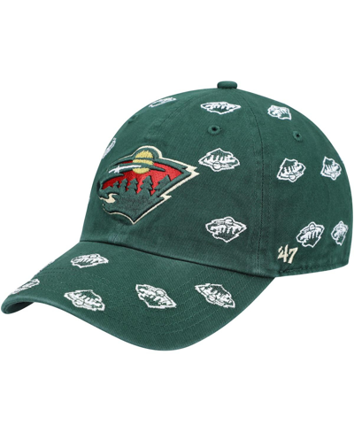 47 Brand Women's '47 Green Minnesota Wild Confetti Clean Up Logo Adjustable Hat