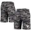CONCEPTS SPORT CONCEPTS SPORT CHARCOAL/GRAY TEXAS LONGHORNS CAMO BACKUP TERRY JAM LOUNGE SHORTS