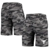 Concepts Sport Men's  Charcoal, Gray Texas Longhorns Camo Backup Terry Jam Lounge Shorts In Charcoal