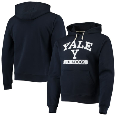 League Collegiate Wear Navy Yale Bulldogs Volume Up Essential Fleece Pullover Hoodie
