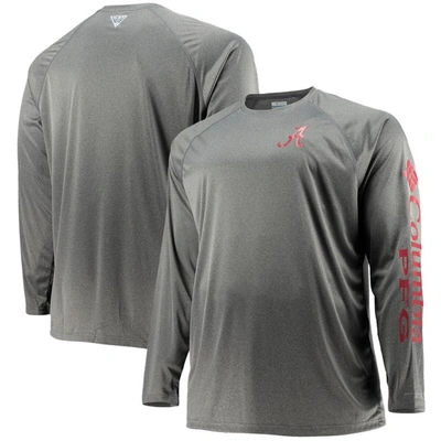 Columbia Men's Charcoal Alabama Crimson Tide Pfg Terminal Tackle Omni-shade Long Sleeve T-shirt