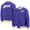 Mitchell & Ness Los Angeles Lakers Purple  Hardwood Classics 75th Anniversary Authentic Warmup Full-s In Purple