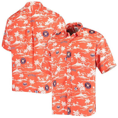 Reyn Spooner Men's  Orange, Navy Houston Astros Vintage-like Short Sleeve Button-up Shirt In Orange,navy