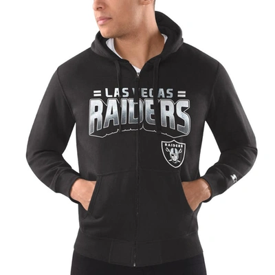 G-iii Sports By Carl Banks Black Las Vegas Raiders Perfect Season Full-zip Hoodie