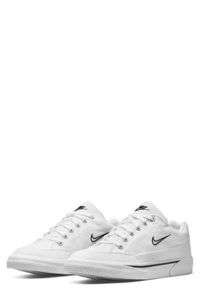 Nike Retro Gts Canvas Sneakers In White In White/ Black