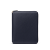 Smythson A5 Writing Folder With Zip In Panama In Navy