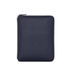 Smythson A5 Writing Folder With Zip In Ludlow In Navy