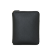 Smythson A5 Writing Folder With Zip In Panama In Black