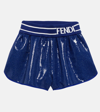 FENDI LOGO SEQUINED SHORTS