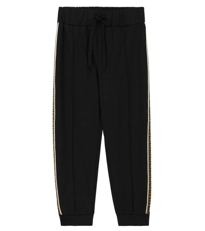 Fendi Kids' Ff Cotton-blend Sweatpants In Black