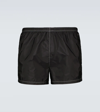 Prada Badeshorts Aus Re-nylon In Nero