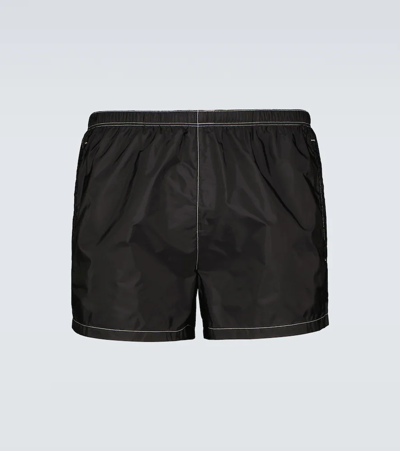 Prada Re-nylon Swim Shorts In Black