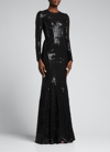 Dolce & Gabbana Sequin-embellished Mermaid-cut Dress In Black