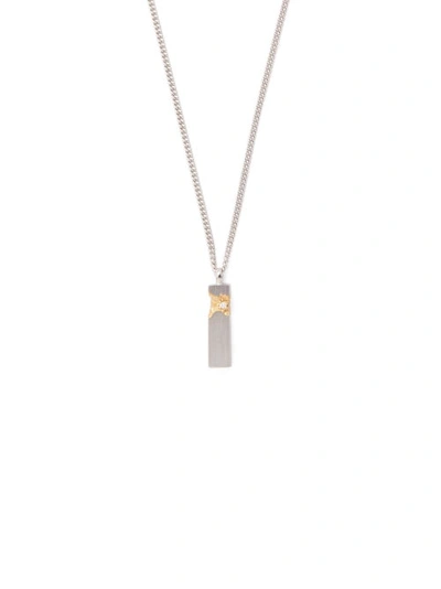 Tom Wood Sterling Silver Mined Cube Diamond Necklace