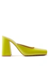 Bottega Veneta 105mm Supergloss Leather Pumps In Kiwi