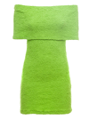 Msgm Elegant Sequined Boat Neck Mini Dress In Green