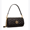 Tory Burch Small Kira Chevron Flap Shoulder Bag In Black