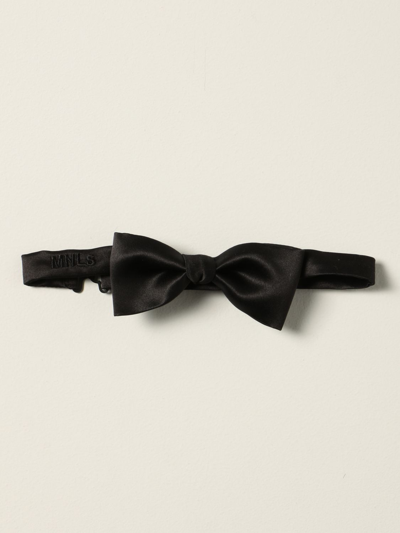 Monnalisa Logo-embroidered Bow Tie In Black