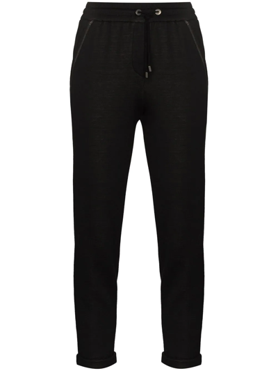 BRUNELLO CUCINELLI MONILI-DETAIL DRAWSTRING TRACK PANTS