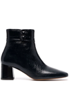 TILA MARCH CRINKLE-LEATHER ANKLE BOOTS