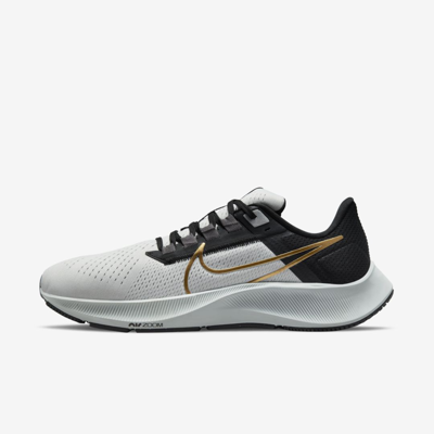 Nike Air Zoom Pegasus 38 Men's Road Running Shoes In Photon Dust,light Smoke Grey,particle Grey,metallic Gold Coin