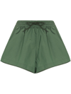 Wardrobe.nyc Spray Drawstring-waist Shorts In Green