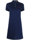 Polo Ralph Lauren Mini Logo Dress Blue In Blue
