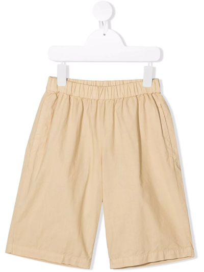 Dondup Kids' Elasticated-waistband Shorts In Sabbia