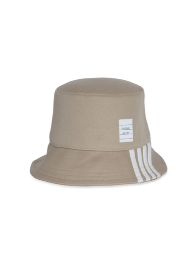Thom Browne Beige Engineered 4-bar Bucket Hat In Brown