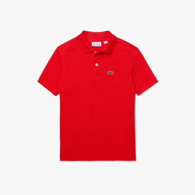 Lacoste Kids' Monochrome Piqué Polo - 12 Years In Red