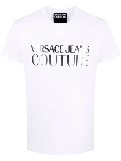 Versace Jeans Couture Logo-patch Cotton T-shirt In White