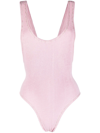 Reina Olga Pink Scrunch Ruby One-piece Swimsuit In Pink