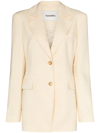 Nanushka Single-breasted Textured Blazer In Neutrals