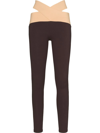 Live The Process Orion Colour-blocked Stretch-jersey Leggings In Chocolate