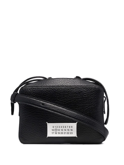 Maison Margiela Grained Leather Shoulder Bag In Black