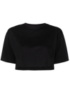 Loulou Studio Supima Cotton Short Sleeves Boxy T-shirt In Black