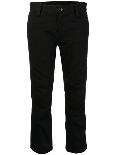Yohji Yamamoto Slim-fit Cropped Trousers In Black